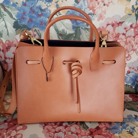Mansur Gavriel Handbags - Mansur Gavriel Cammello/blue Sun tote
